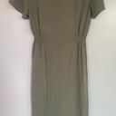 Love Tree  Woman Ankle Dress Button Front Size M Olive Sage color Photo 5