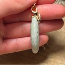 Sterling Silver NWOT Carved Light Green Jade 925 Gold Vermeil Over  Necklace Photo 14