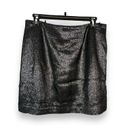 Vince  Black and Metallic Silver Pleated Tweed Mini Skirt 6 NWOT Photo 8