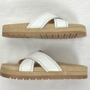 Jack Rogers  White Slide Sandal Lexi 8.5 Criss-Cross Leather Padded Footbed New Photo 5