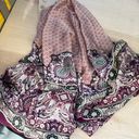 A New Day Paisley Magenta White Cream Printed Square Scarf Handkerchief NWOT Photo 0