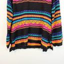 Umgee  Women's Multicolor Square Neck Crochet Knitted Pullover Sweater Large NWT Photo 7