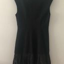 Rebecca Taylor  Black Terri Dress Ruffle Hem NEW Photo 6