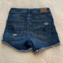 American Eagle Super High Rise Shortie Distressed Patchwork Super Stretch Photo 5