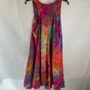 Denim 24/7 NWOT Rainbow Tie Dye Halter Flare Dress Colorful Beading Size 30W Photo 1