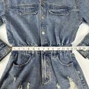 Brooklyn Karma Denim Long Sleeve Romper Shorts Women’s Small  Journey Distressed Photo 7