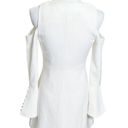 Alexis  White Bell Sleeve Button Down Blazer Cold Shoulder Mini Dress Size XS Photo 7