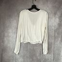 Hollister  California Long Sleeve White Tie Front Blouse | Size Large Photo 6