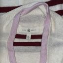 Lou & grey  Size XL White & Burgundy Stripe Cowl Neckline Lightweight Sweater Top Photo 4
