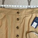 Universal Threads  wheatfield tan button front A-Line linen blend midi skirt Photo 5