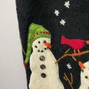 Coldwater Creek  Snowman Sweater Vest S Knit VTG 90s Button Front Wool Unisex Photo 2