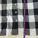 Erika  II linen cotton blend gingham black and white button up short sleeve 2X Photo 5