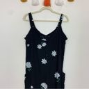 Daisy Handmade Painted  Floral Print Jumpsuit Size Medium Photo 1