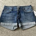 Hudson  Womens RUBY Mid Thigh Rolled Shorts Blue Denim Size 32 Photo 0