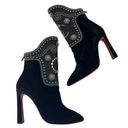 Christian Louboutin  Alix Bootic 100 Studded Suede Boots Photo 4