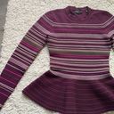 Ted Baker London Purple Stripe Peplum Blouse Sweater Photo 5