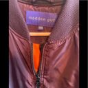 Madden Girl  burgundy bomber jacket sz M Photo 4