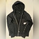 Bebe Nwt  Black Hoodie Thumb Holes Medium M Photo 1