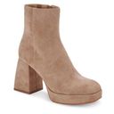 Dolce Vita Womens 9.5 Ulyses Suede Platform Bootie in Mushroom Tan NEW Photo 0