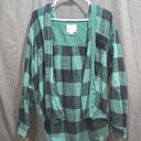 American Eagle Outfitters Flannel Hoodie Photo 0