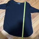 Vince  Black Modal and Silk Mixed Media Long Sleeve Top Size XS Photo 5