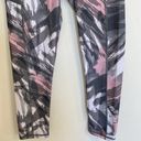 Gaiam  Gray & Pink Patterned Cropped Capri Athletic Leggings Size Small Photo 3