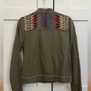 Roxy XS Distressed Olive Bomber Jacket Photo 1