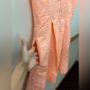 Anthropologie EUC Shoshanna Pleated Sleeveless Neon Peach Pink Mini Dress 4 Photo 2