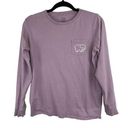 Ivory Ella Save the Elephants Purple Graphic Long Sleeve T-Shirt Oversized Small Photo 0