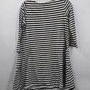 None 42. Black White Stripes Long Top Large Photo 1