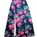 Unbranded Floral High Slit Maxi Skirt Women's Size XL Swim Cover Blue Pink Green Photo 0