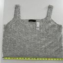 New York & Co. Cable Knit Tank Top Boxy Oversized Cropped Grey Size XL​ Photo 1