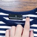 Tuckernuck  Pomander Place • Perrie Top navy striped swing ruffle peplum tee Photo 3