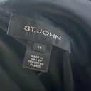 St. John  Black Wide Leg Satin Trim Dress Pants 14 Photo 3