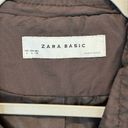 ZARA  Basic Double Breasted Brown Trench Coat - size Large Photo 2