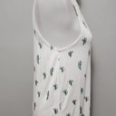 Grayson Threads  white and green cactus print tank size small Photo 3