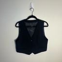 ZARA  Womens Tailored Black Short Vest Size Large Photo 3