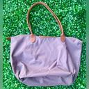 Longchamp  LC 1899 Le Pliage mauve color long handle tote Photo 3