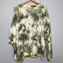 Free People Intimately  Set Womens Large Green Tie Dye Kelly Sweatshirt Shorts Photo 4