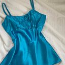 A Byer Blue Satin Y2K Tank Top slip Photo 0