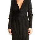 Renee C  Long Sleeve Ribbed Knit Sweater Dress Photo 0