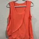 Garnet Hill  Green Cotton Orange Layer Tank Size Large Photo 0