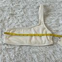 Good American  CRINKLE HOT SHOULDER BIKINI TOP IVORY SIZE 3/4 Photo 3