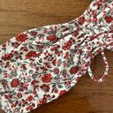 Abercrombie & Fitch NWOT  white strapless bikini top with red floral print Photo 1