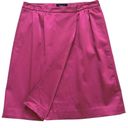 Talbots  Skirt Raspberry Pink Faux Wrap Pockets Career Dressy Lined Skirt Size 8 Photo 2