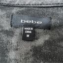 Bebe  Acid Washed Cropped Denim Moto Jacket Photo 5