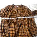 Isabel Maternity long sleeve brushed flannel maternity top brown Plaid M NWT! Photo 3