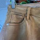 AG Adriano Goldschmied AG the quinne coated high waisted crop flare jean mustard gold size 31 Photo 5