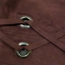 Parker  Burgundy Milos Loop Ring Suede Skirt Photo 1