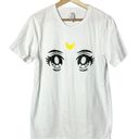 The Moon Sailor White Anime Eyes Short Sleeve T-Shirt M Photo 0